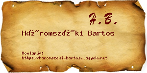 Háromszéki Bartos névjegykártya